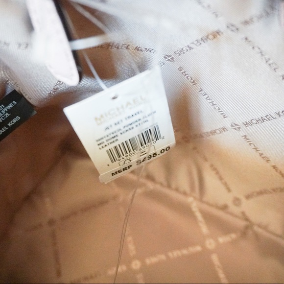 Michael Kors Jet Set Travel Medium Dome Satchel Shoulder Crossbody Bag Pink - Picture 10 of 12